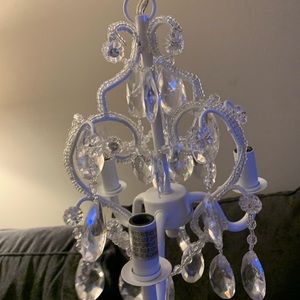 Small white chandelier